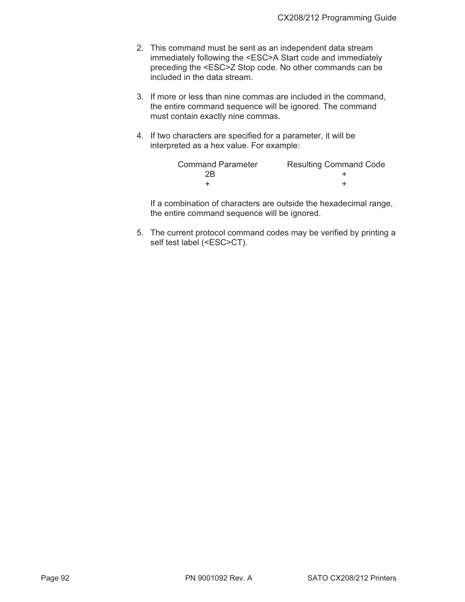 SATO CX208/212 User Manual | Page 96 / 104