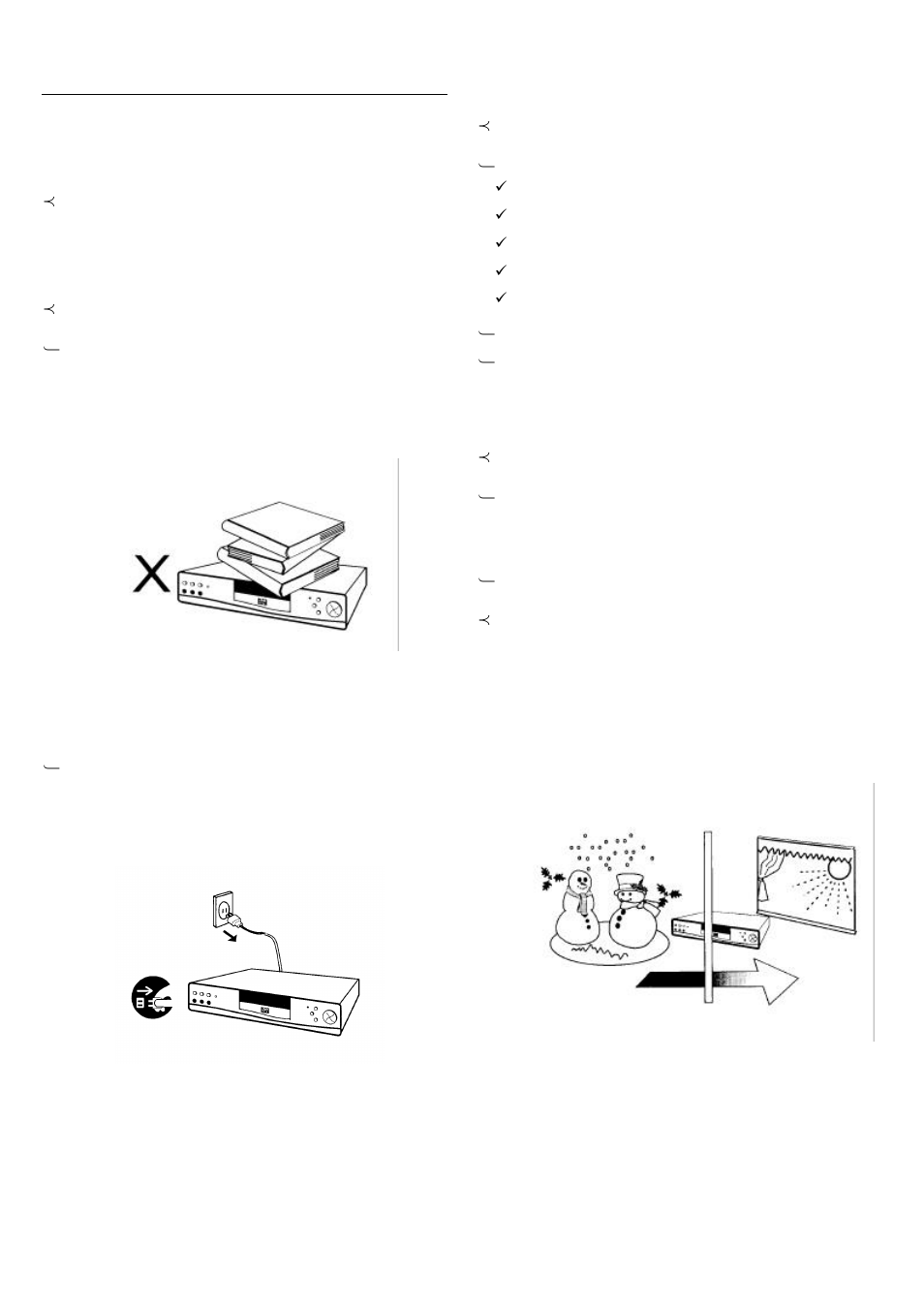 Precautions | Sampo DVE-560 User Manual | Page 6 / 31