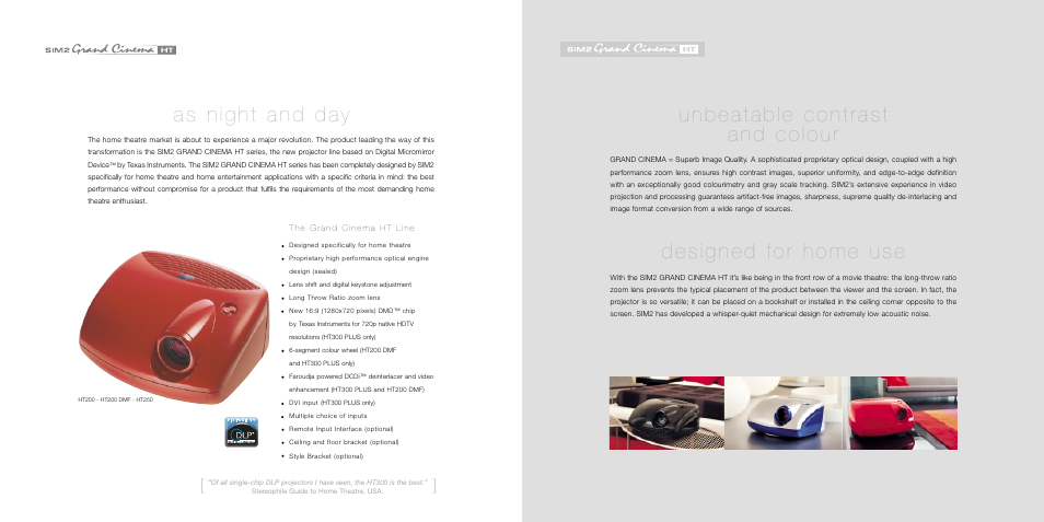 Sim2 Seleco SIM2 Grand Cinema HT User Manual | Page 3 / 8