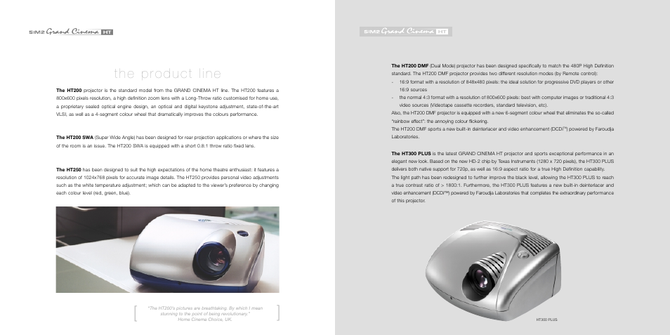 Sim2 Seleco SIM2 Grand Cinema HT User Manual | Page 5 / 8