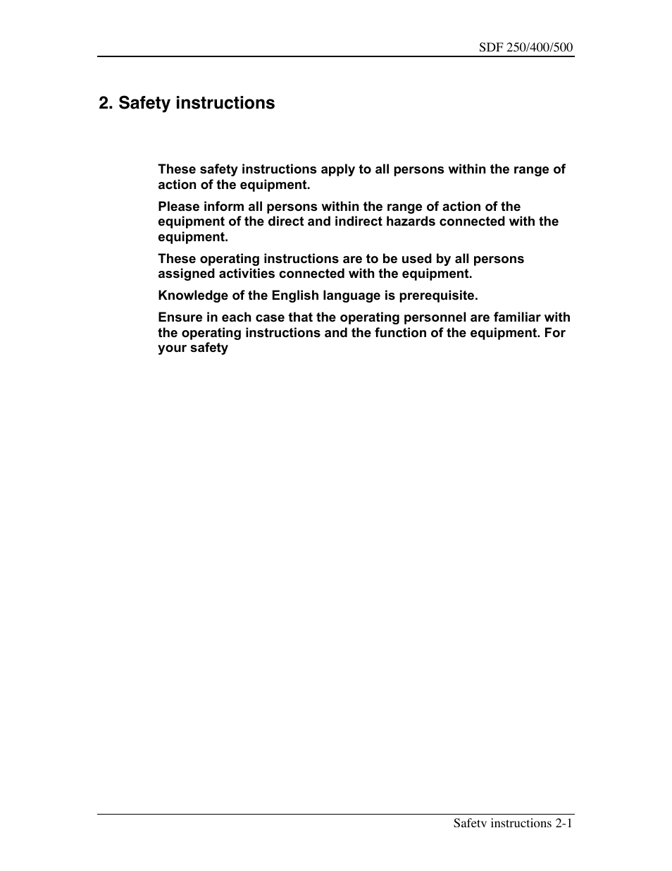 Sterling SDF 250 User Manual | Page 10 / 72