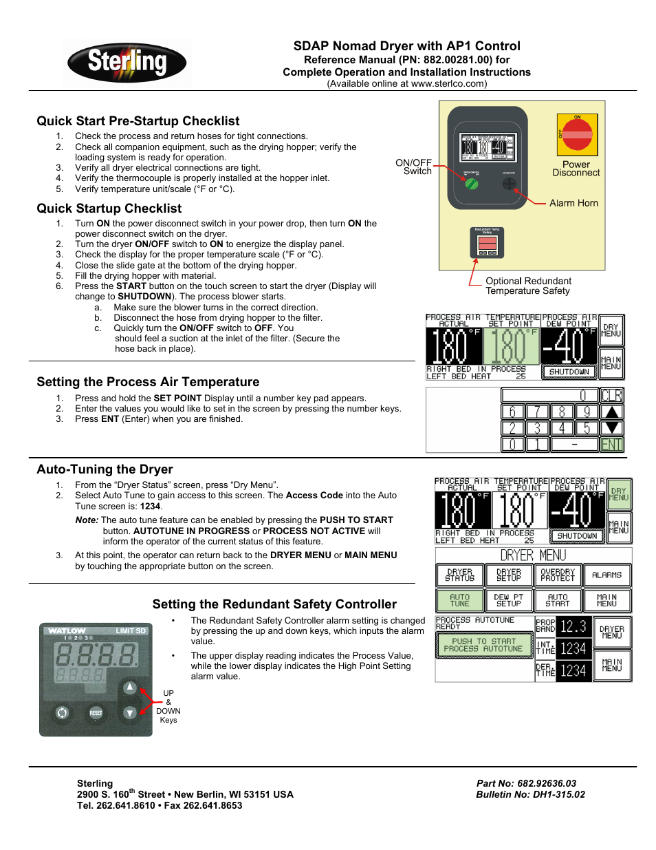 Sterling SDAP User Manual | 4 pages