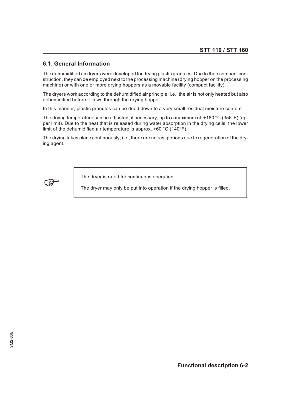 Functional description 6-1, Func tional de scrip tion -1 | Sterling STT 160 User Manual | Page 34 / 57