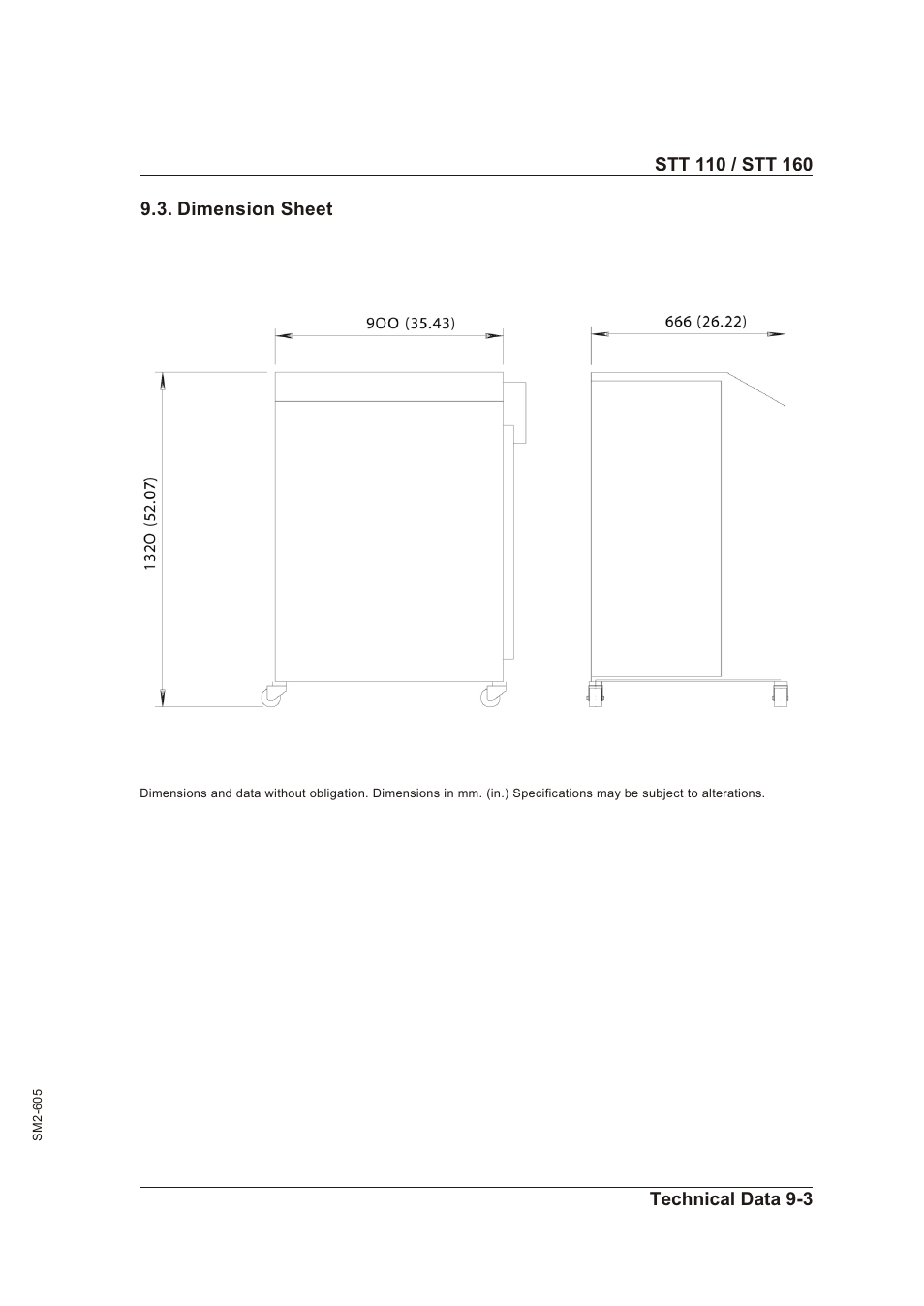Stt 160 9-2, Stt 160 -2, Di men sion sheet | Sterling STT 160 User Manual | Page 49 / 57