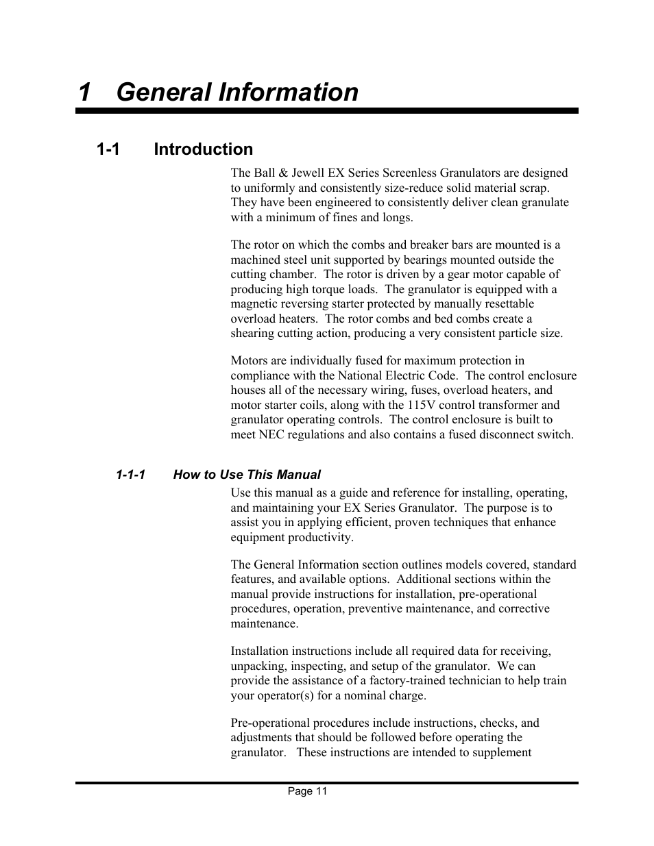 1 general information | Sterling EX909 User Manual | Page 11 / 44