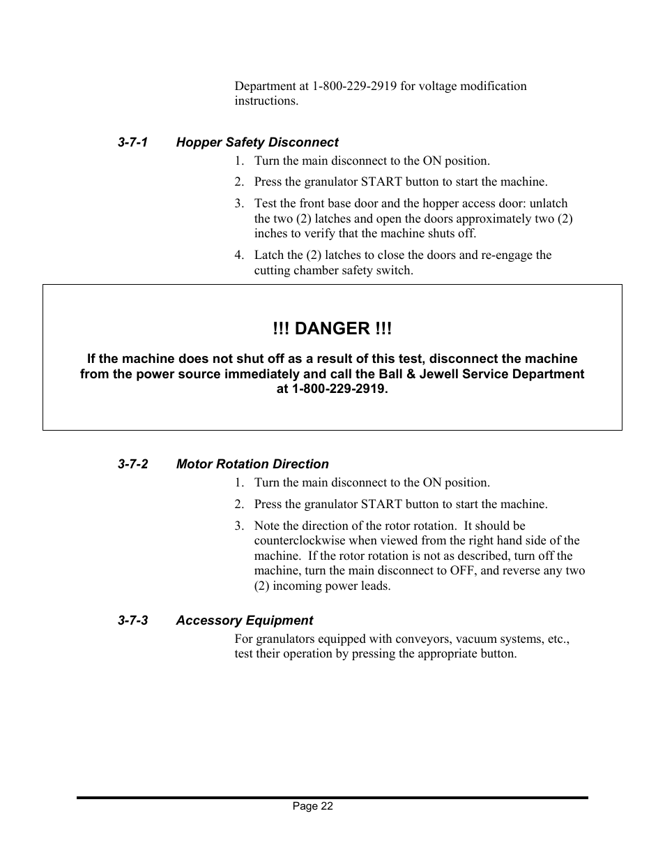 Danger | Sterling EX909 User Manual | Page 22 / 44