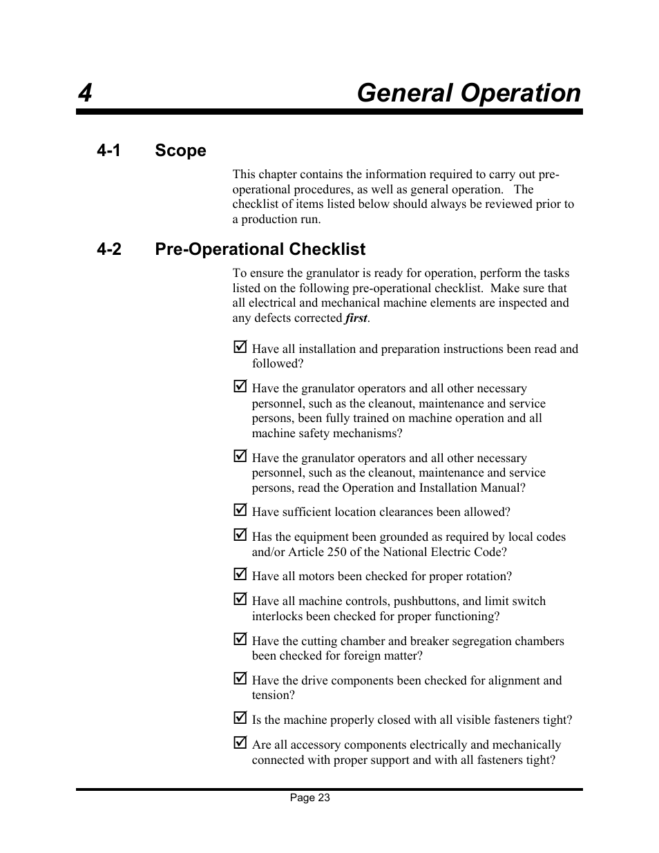 4 general operation | Sterling EX909 User Manual | Page 23 / 44