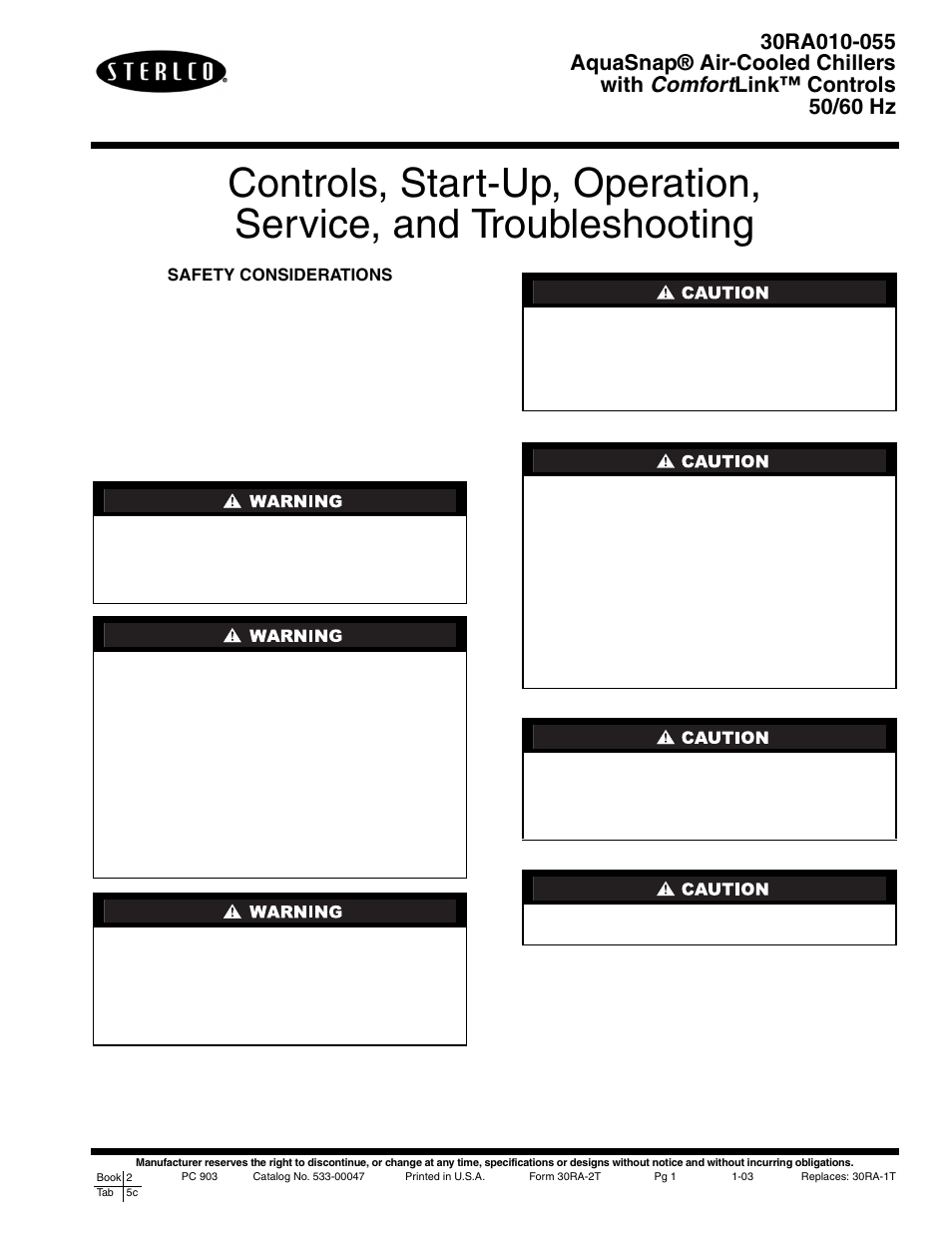 Sterling AquaSnap 30RA010-055 User Manual | 100 pages