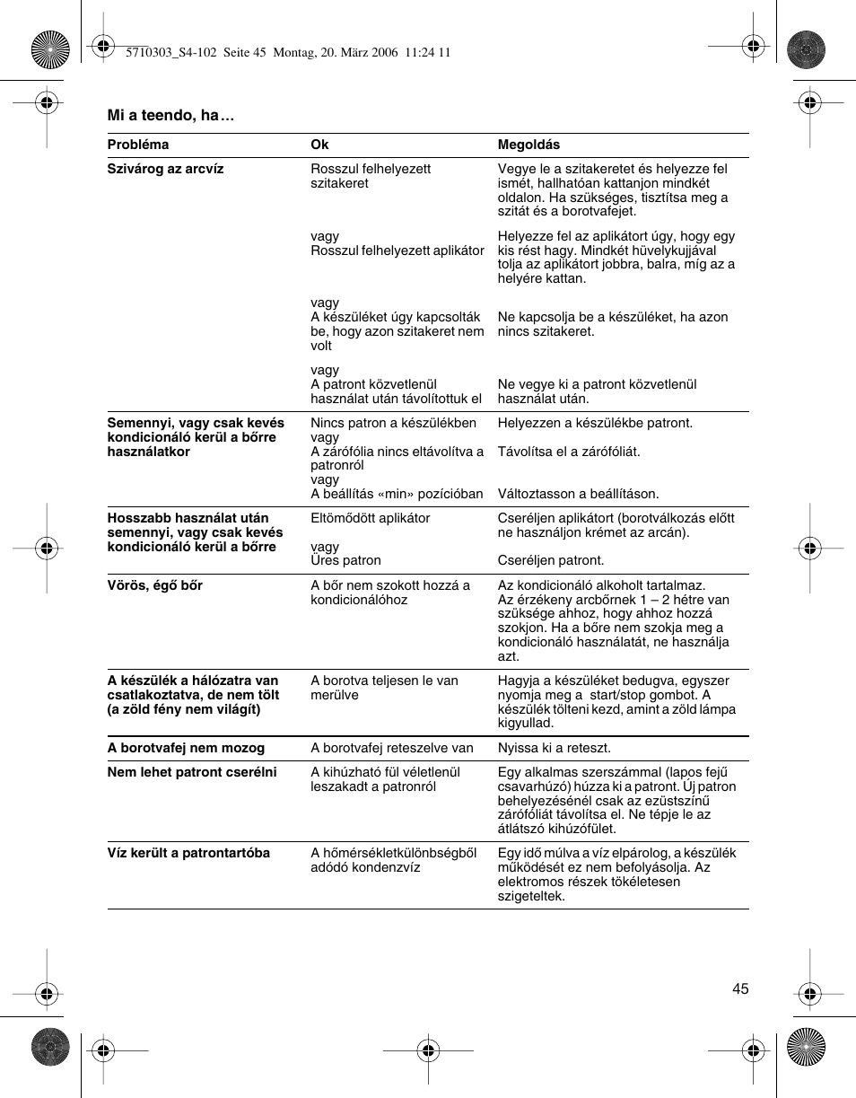 Braun 6640 User Manual | Page 45 / 99