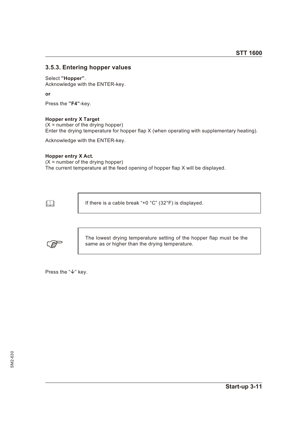 Entering hopper values 3-11, En tering hop per val ues -11 | Sterling STT 1600 User Manual | Page 26 / 88