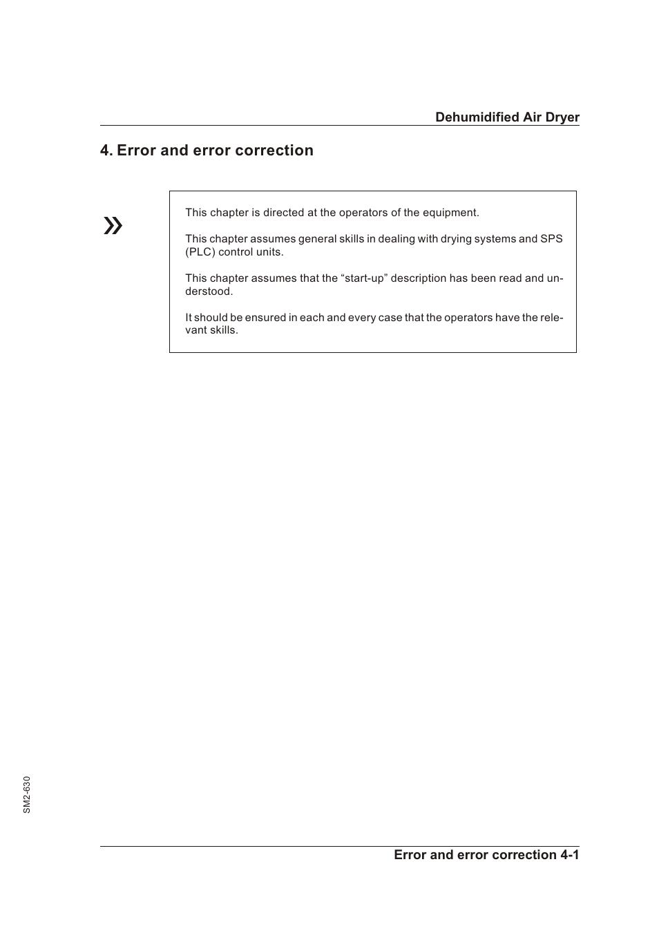 Error and error correction 4-1, Er ror and er ror cor rec tion -1 | Sterling STT 1600 User Manual | Page 36 / 88