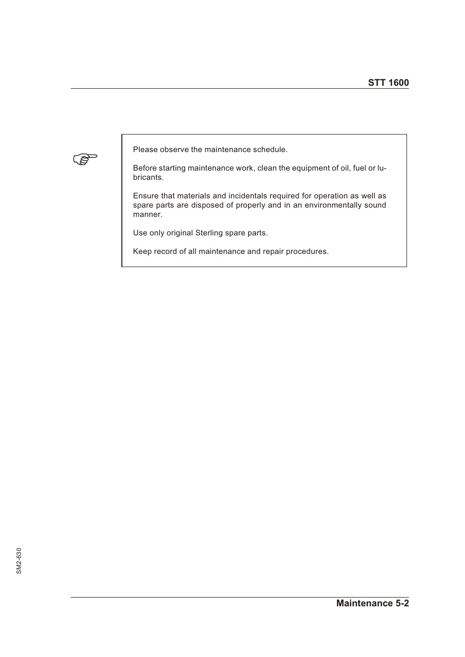 Sterling STT 1600 User Manual | Page 46 / 88