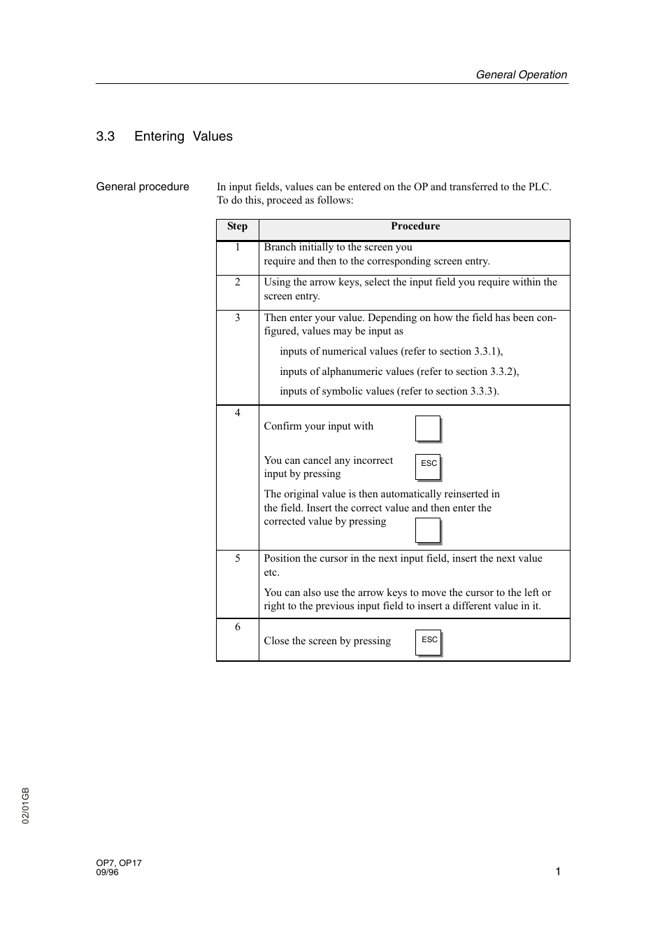 3 entering values | Sterling STT 1600 User Manual | Page 82 / 88