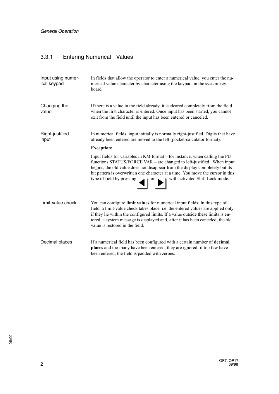 1 entering numerical values | Sterling STT 1600 User Manual | Page 83 / 88