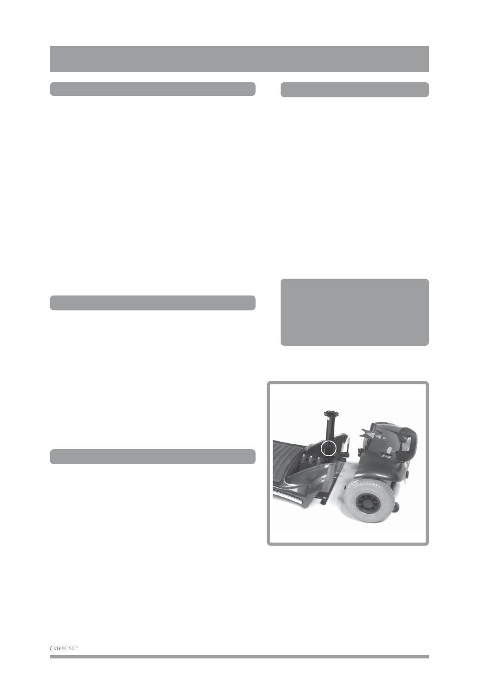Safety warning and user guidance | Sterling Mobility Scooter User Manual | Page 19 / 40