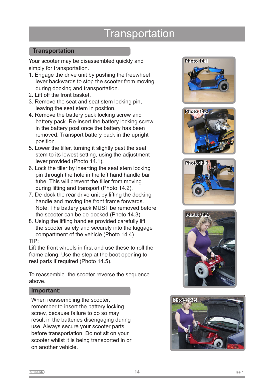 Transportation | Sterling 2 User Manual | Page 17 / 38