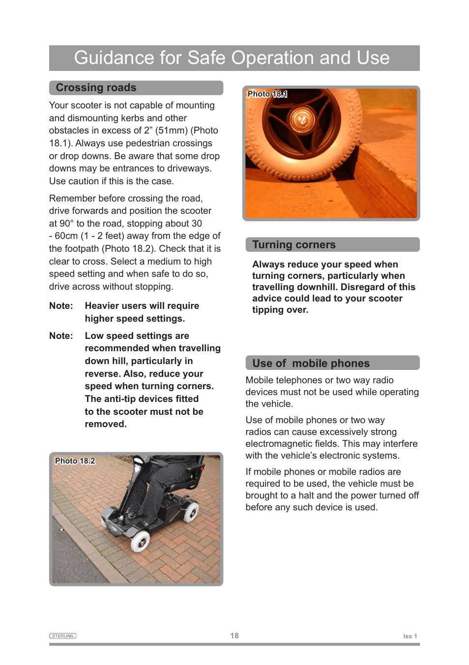 Guidance for safe operation and use | Sterling 2 User Manual | Page 21 / 38