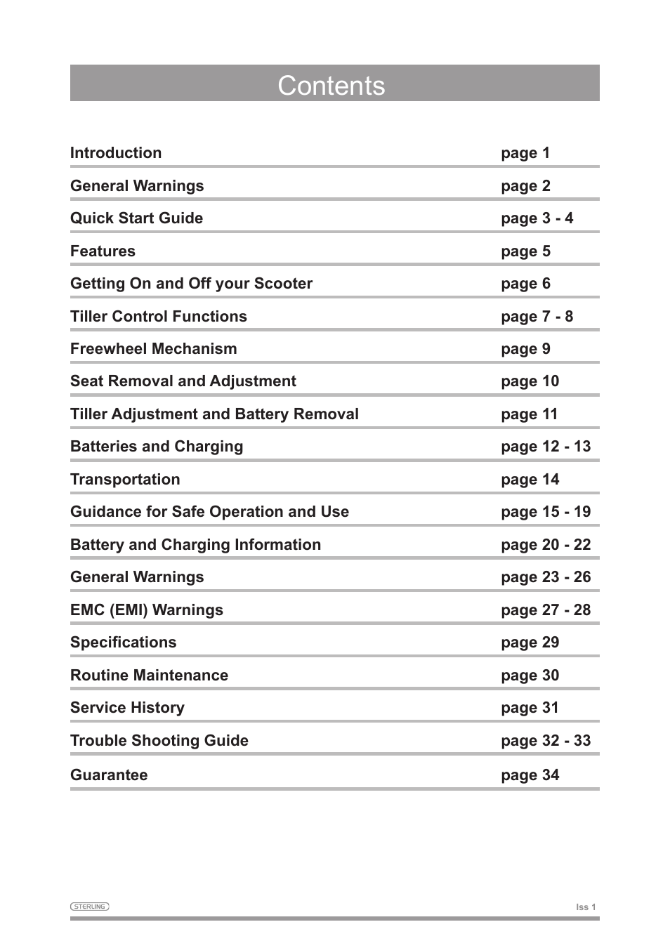 Sterling 2 User Manual | Page 3 / 38