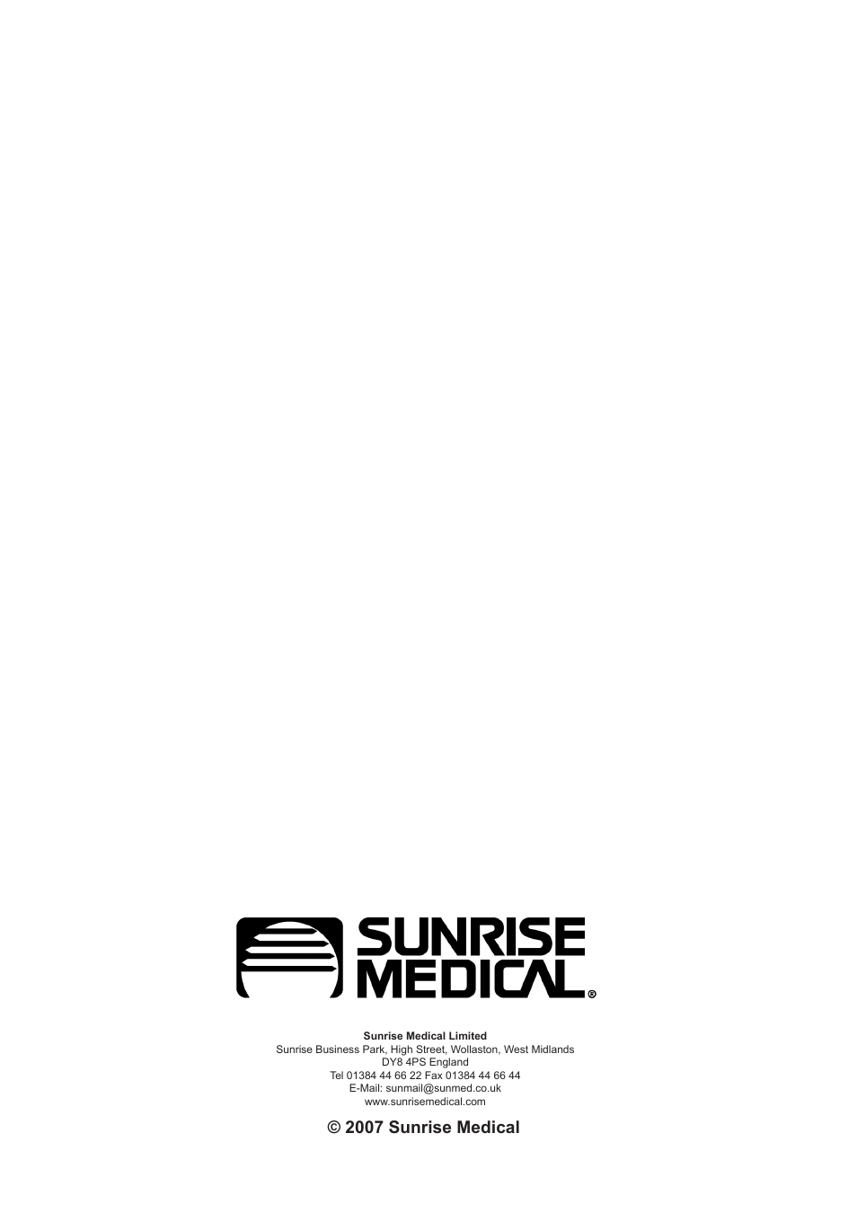 2007 sunrise medical | Sterling 2 User Manual | Page 38 / 38