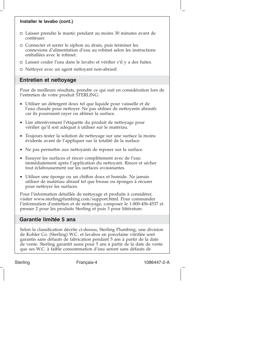 Sterling 1086447-2-A User Manual | Page 9 / 16