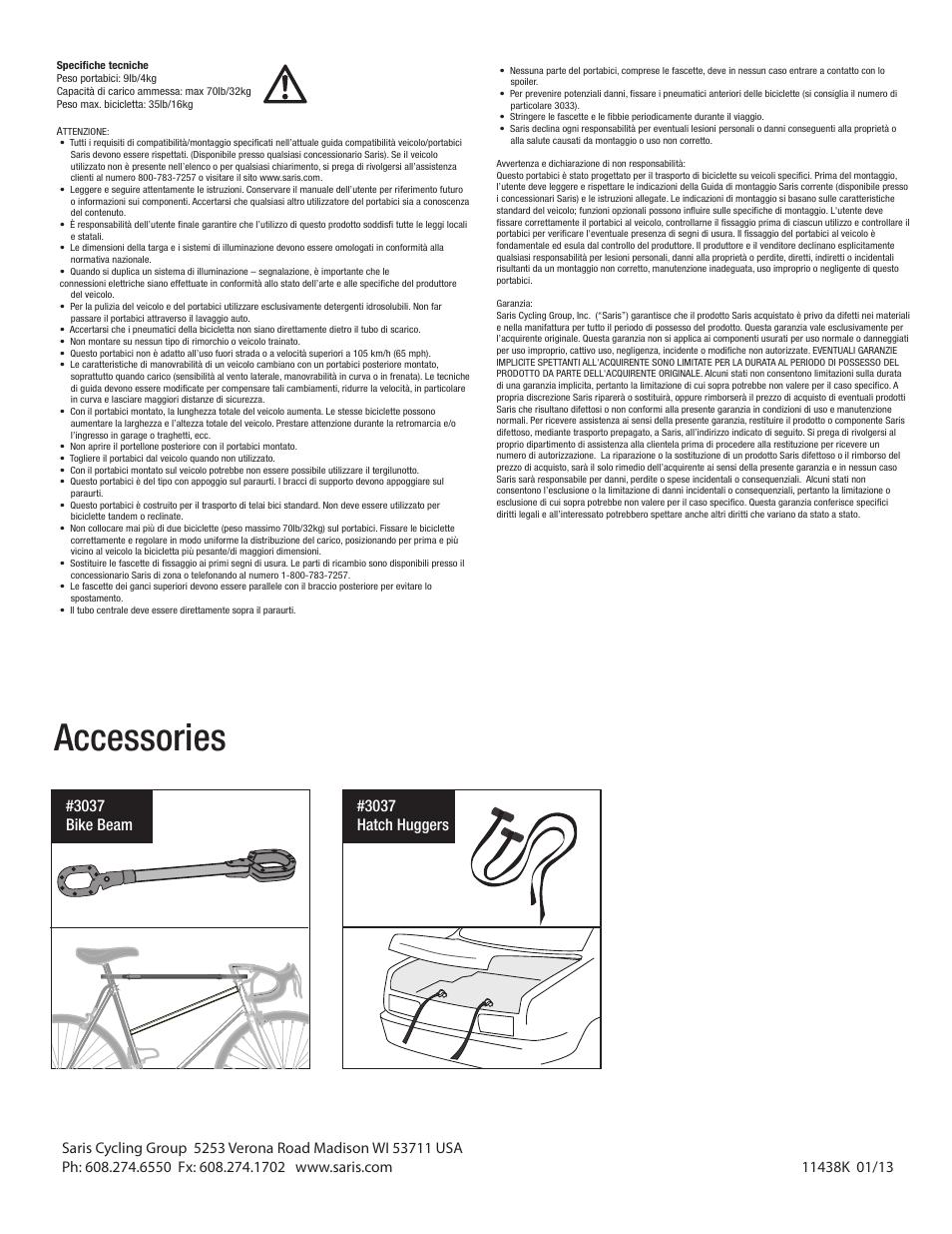Accessories | Saris Bones 2 (2-Bike) 805 User Manual | Page 6 / 6