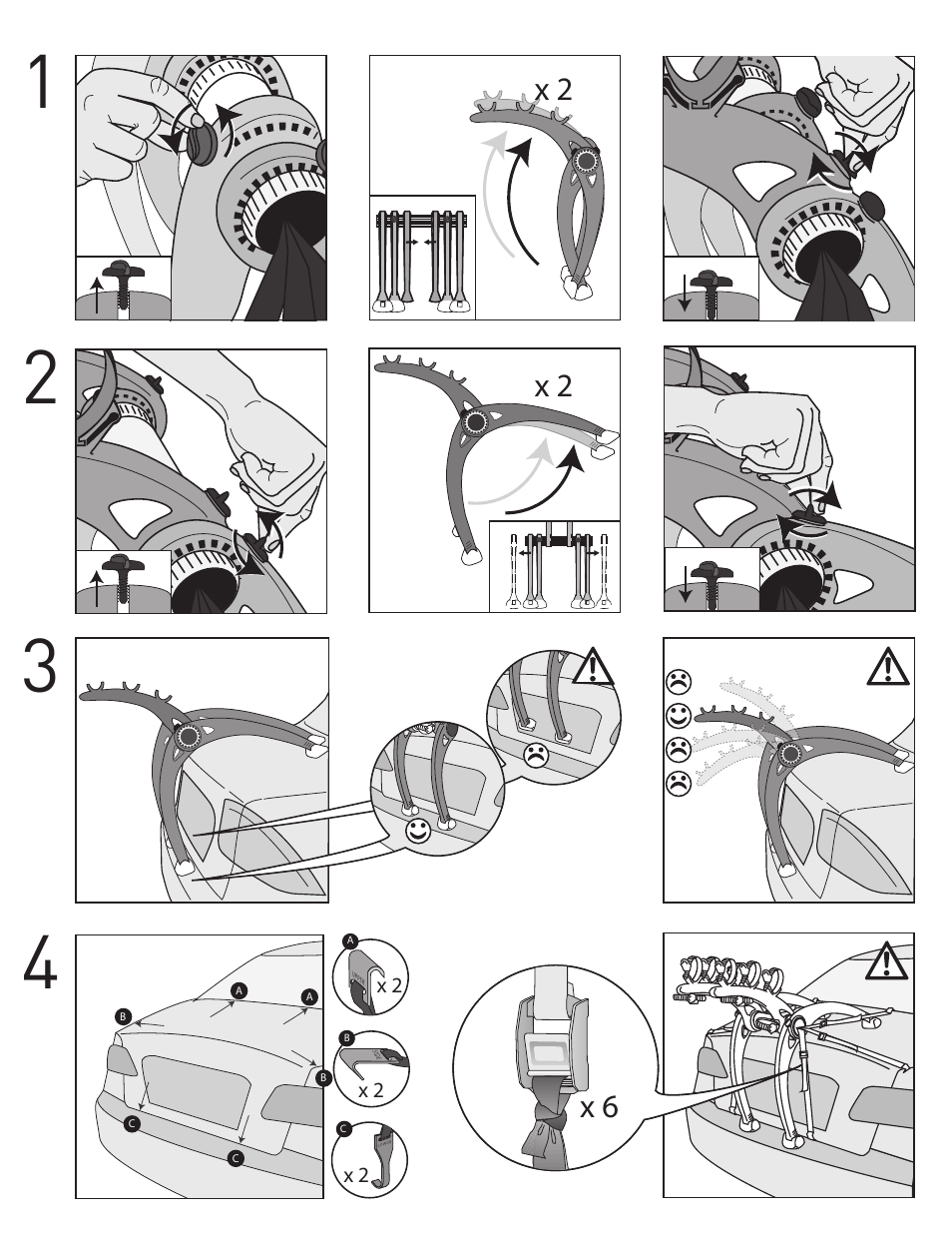 Saris Bones 3 (3-bike) 801 User Manual | Page 2 / 10