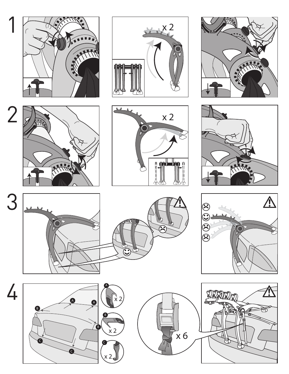 Saris Bones 3 (3-bike) 801 User Manual | Page 4 / 10