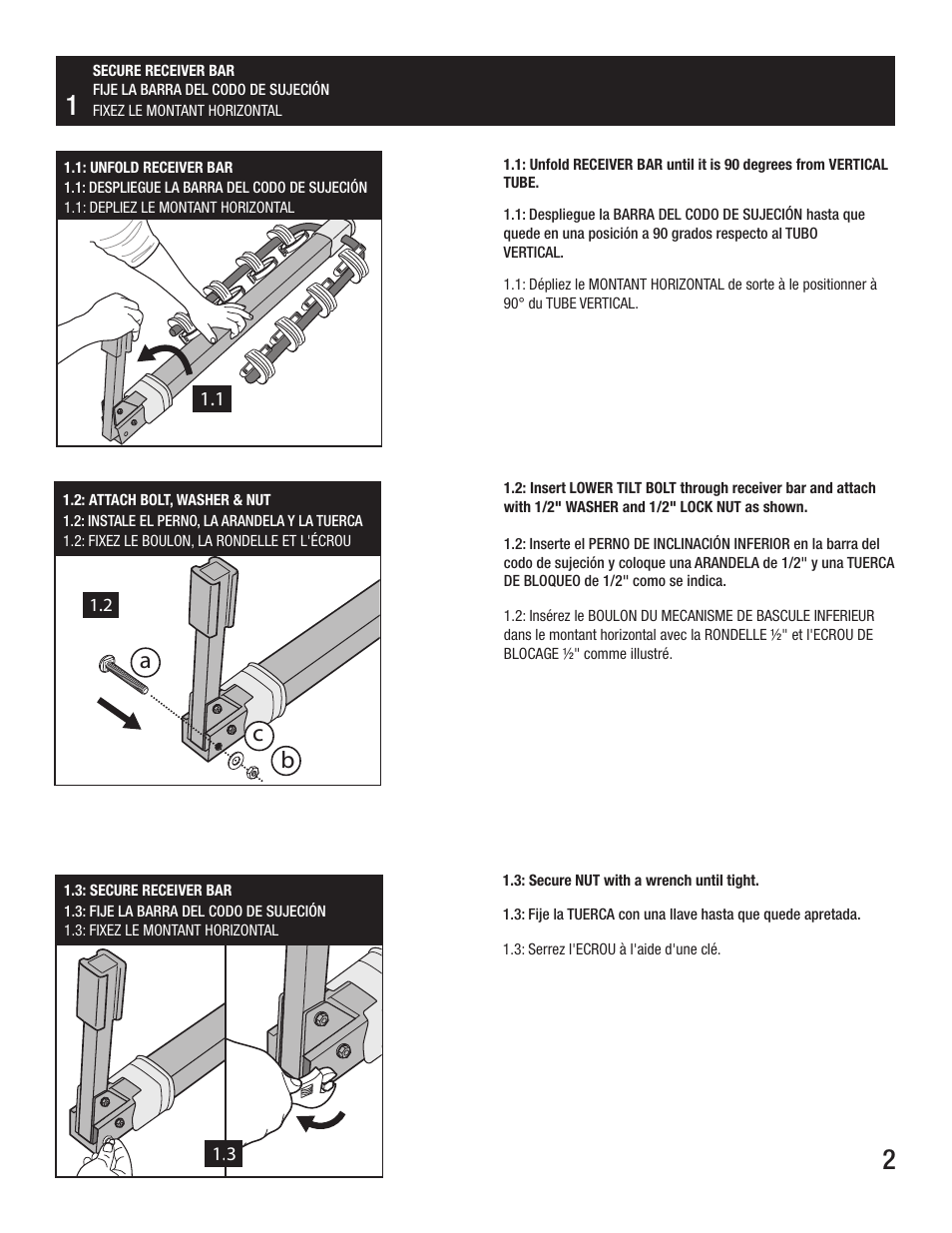 Cb a | Saris Bike Porter Hitch #604 User Manual | Page 2 / 9