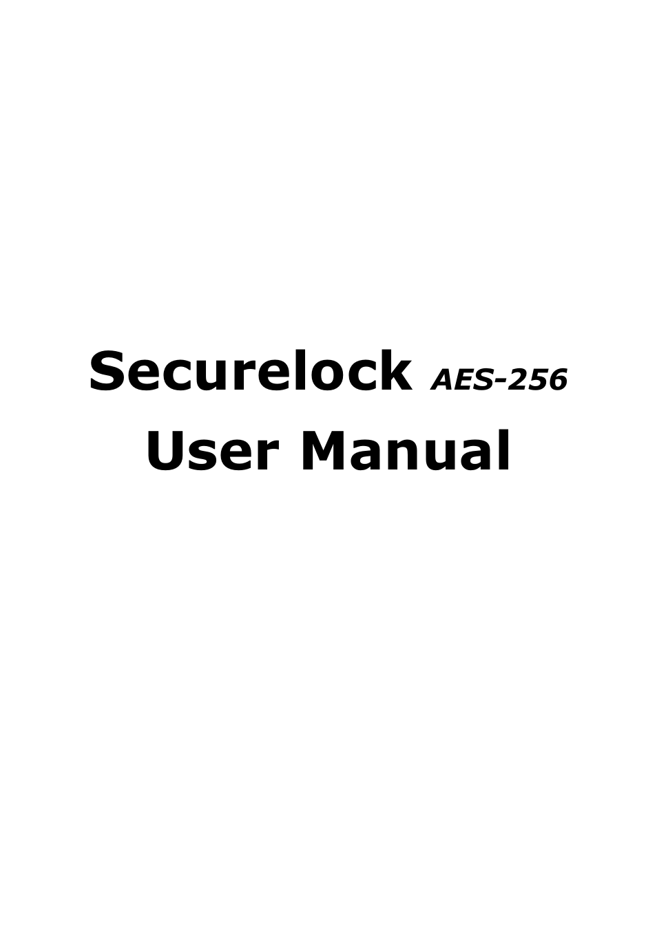 Super Talent Technology SecureLock AES-256 User Manual | 11 pages