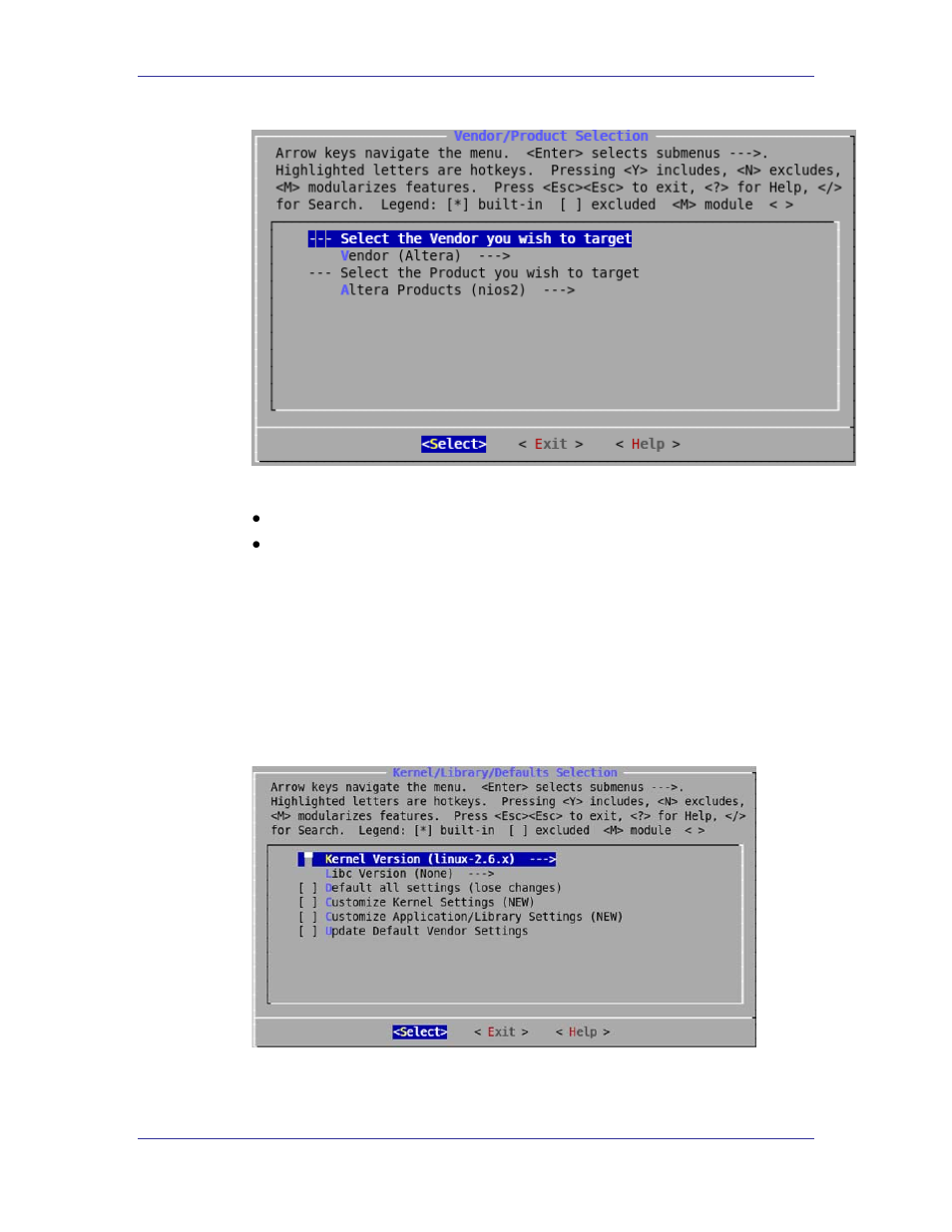 Configuring kernel/library/defaults settings, Figure 4 | SLS Audio NEEK Board Support Package uClinux User Manual | Page 18 / 62