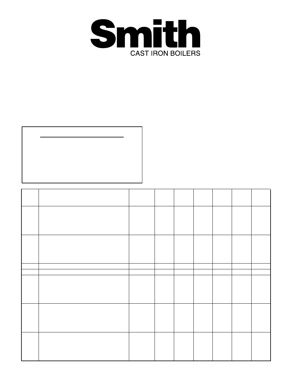 Model gb250 series replacement parts list, Ordering information | Smith Cast Iron Boilers GB250 SERIES User Manual | Page 21 / 28