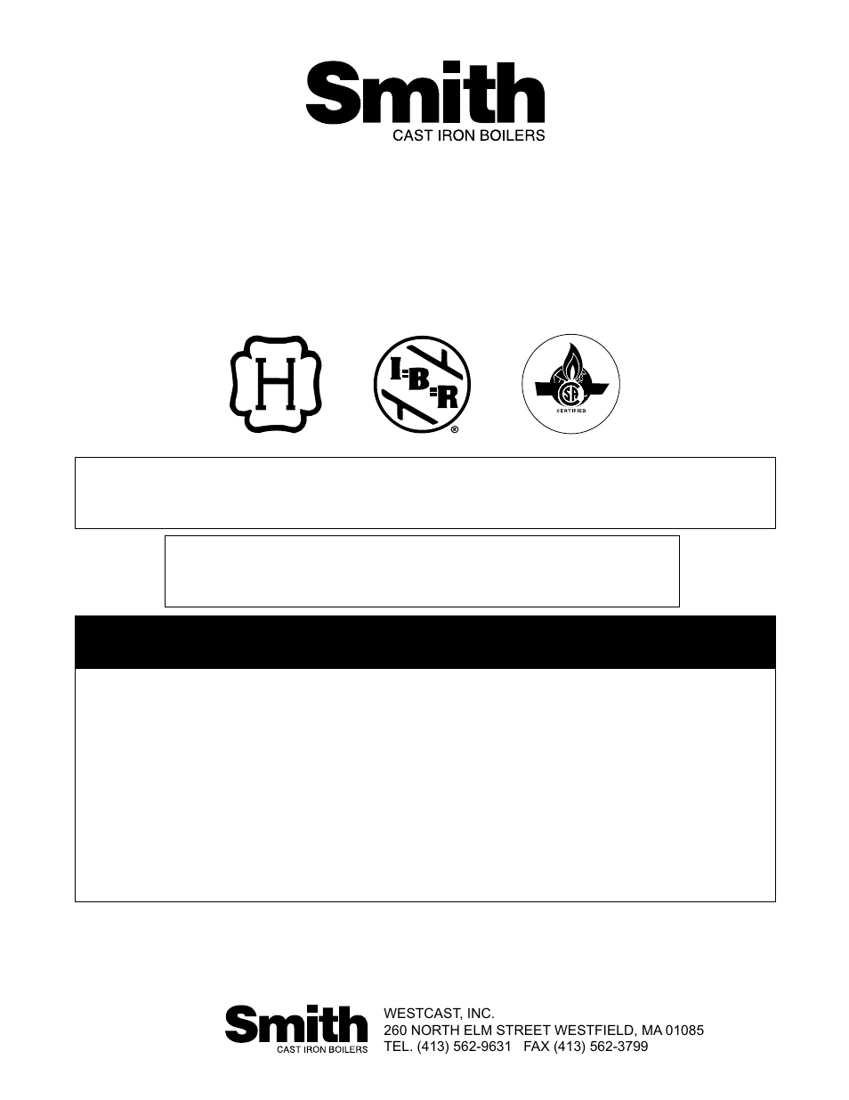 Smith Cast Iron Boilers 28HE User Manual | 28 pages
