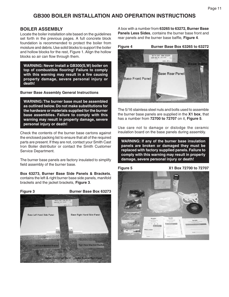 Smith Cast Iron Boilers GB300 User Manual | Page 11 / 52