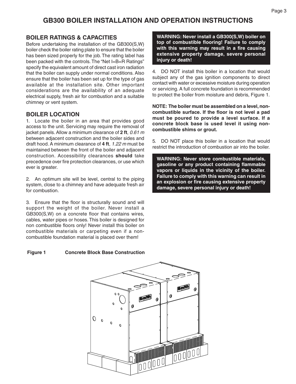 Smith Cast Iron Boilers GB300 User Manual | Page 3 / 52