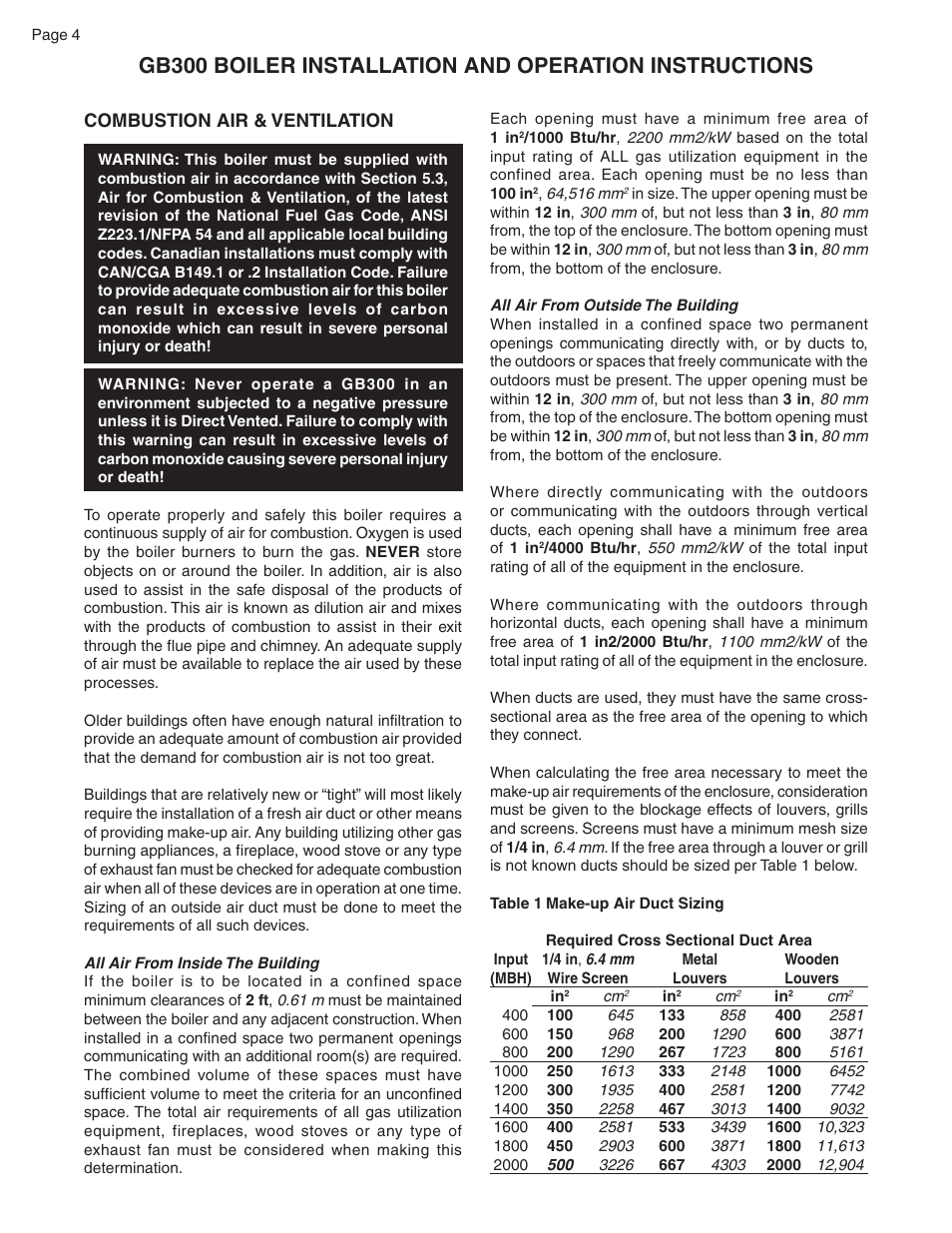 Smith Cast Iron Boilers GB300 User Manual | Page 4 / 52