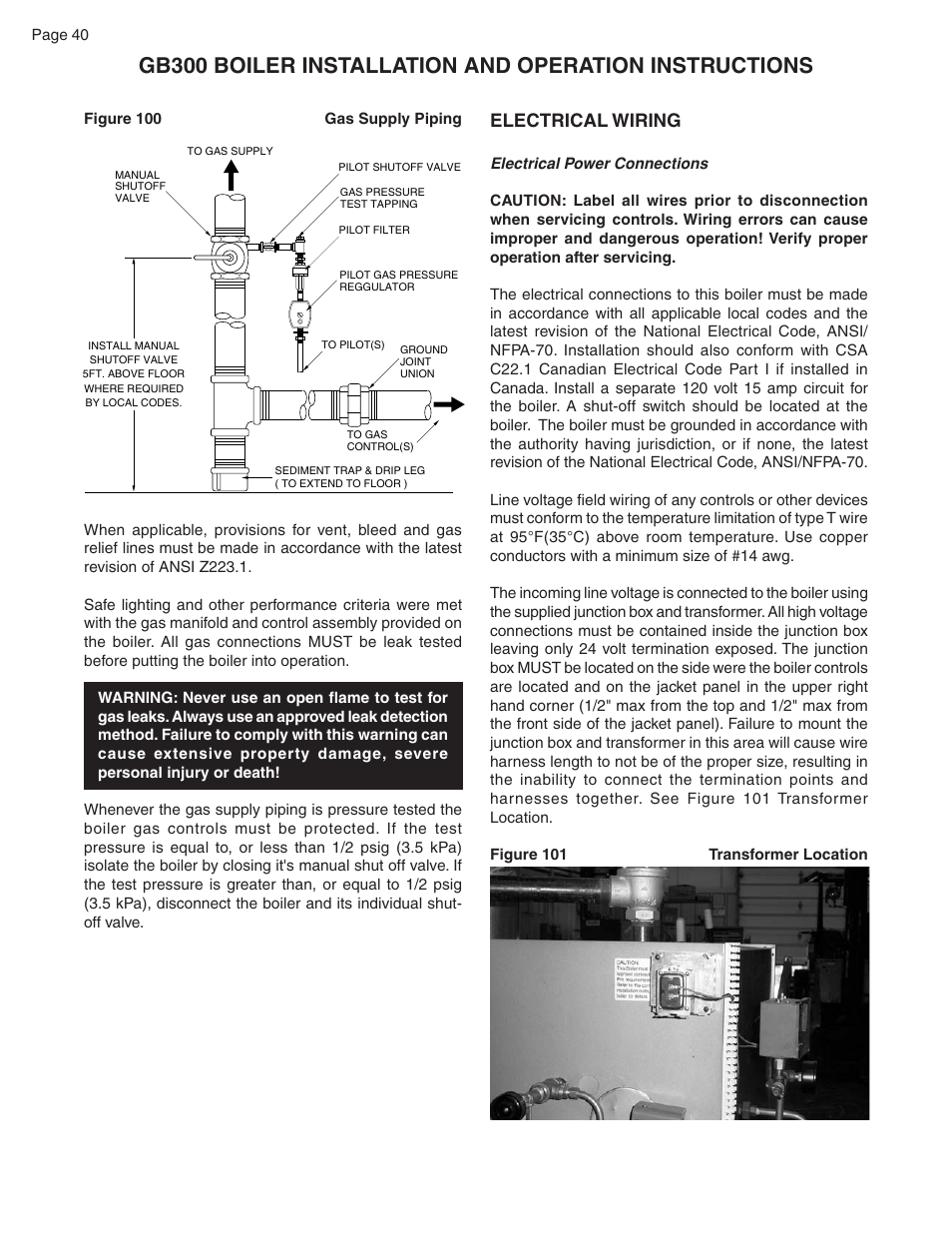 Electrical wiring | Smith Cast Iron Boilers GB300 User Manual | Page 40 / 52