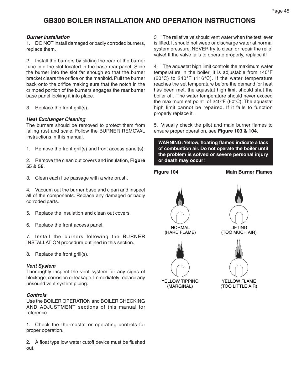 Smith Cast Iron Boilers GB300 User Manual | Page 45 / 52