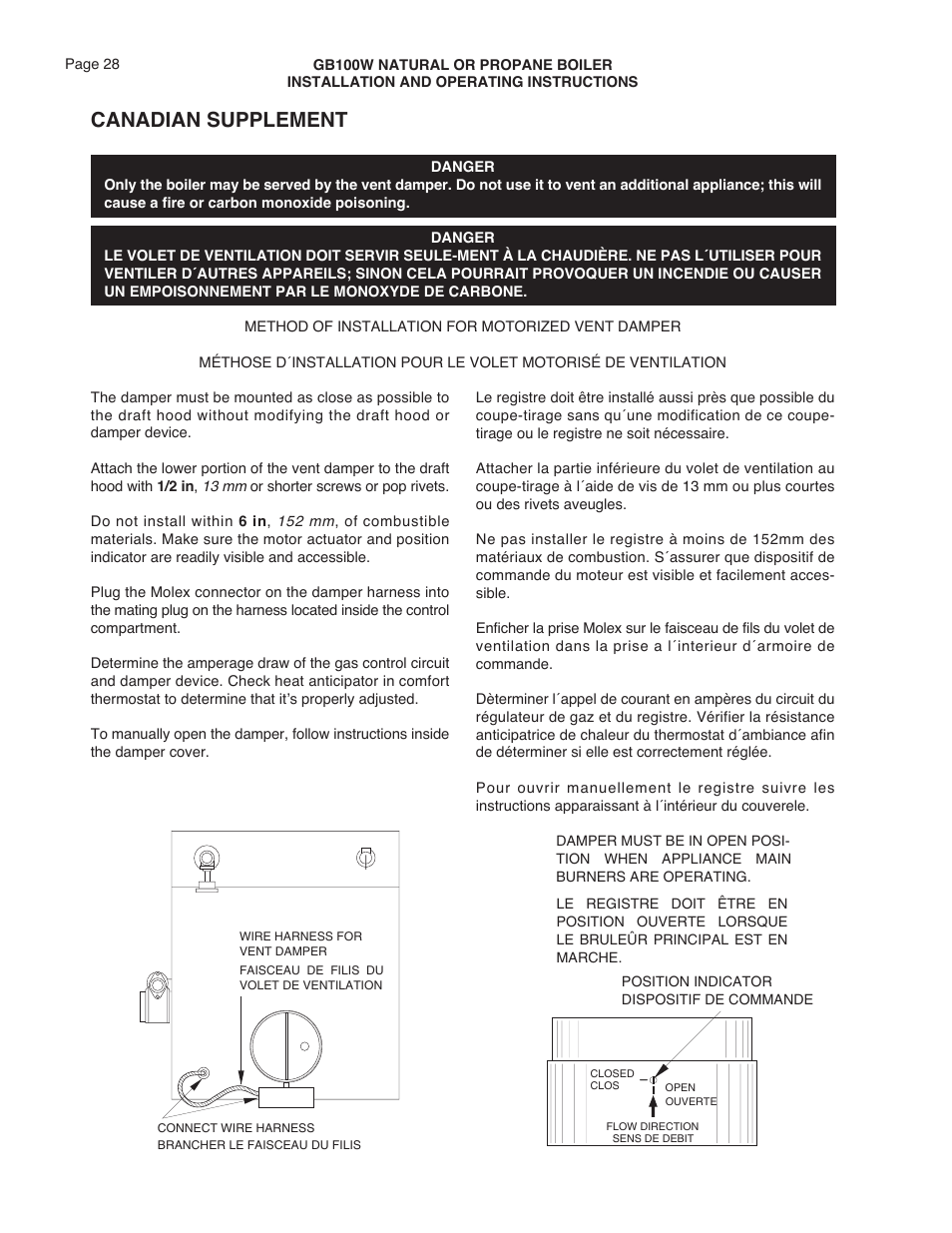 Canadian supplement | Smith Cast Iron Boilers GB100W User Manual | Page 28 / 32