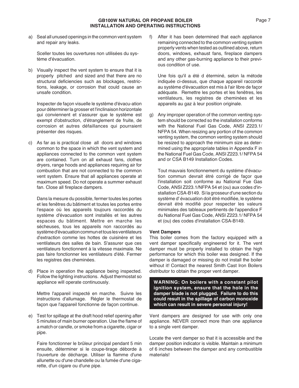 Smith Cast Iron Boilers GB100W User Manual | Page 7 / 32