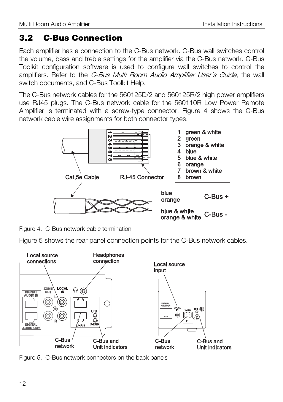 2 c-bus connection | Schneider Electric 560125D/2 User Manual | Page 12 / 20
