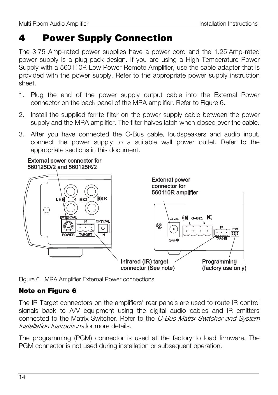 4power supply connection | Schneider Electric 560125D/2 User Manual | Page 14 / 20