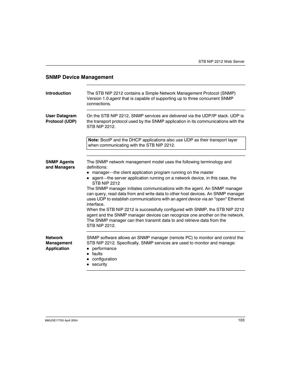 Snmp device management | Schneider Electric 890USE17700 User Manual | Page 103 / 194