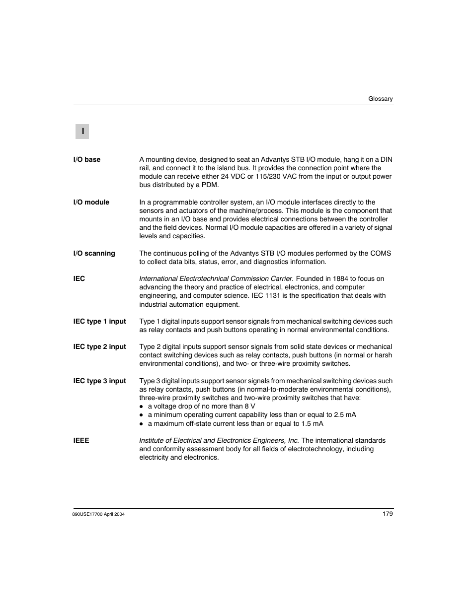 Schneider Electric 890USE17700 User Manual | Page 179 / 194