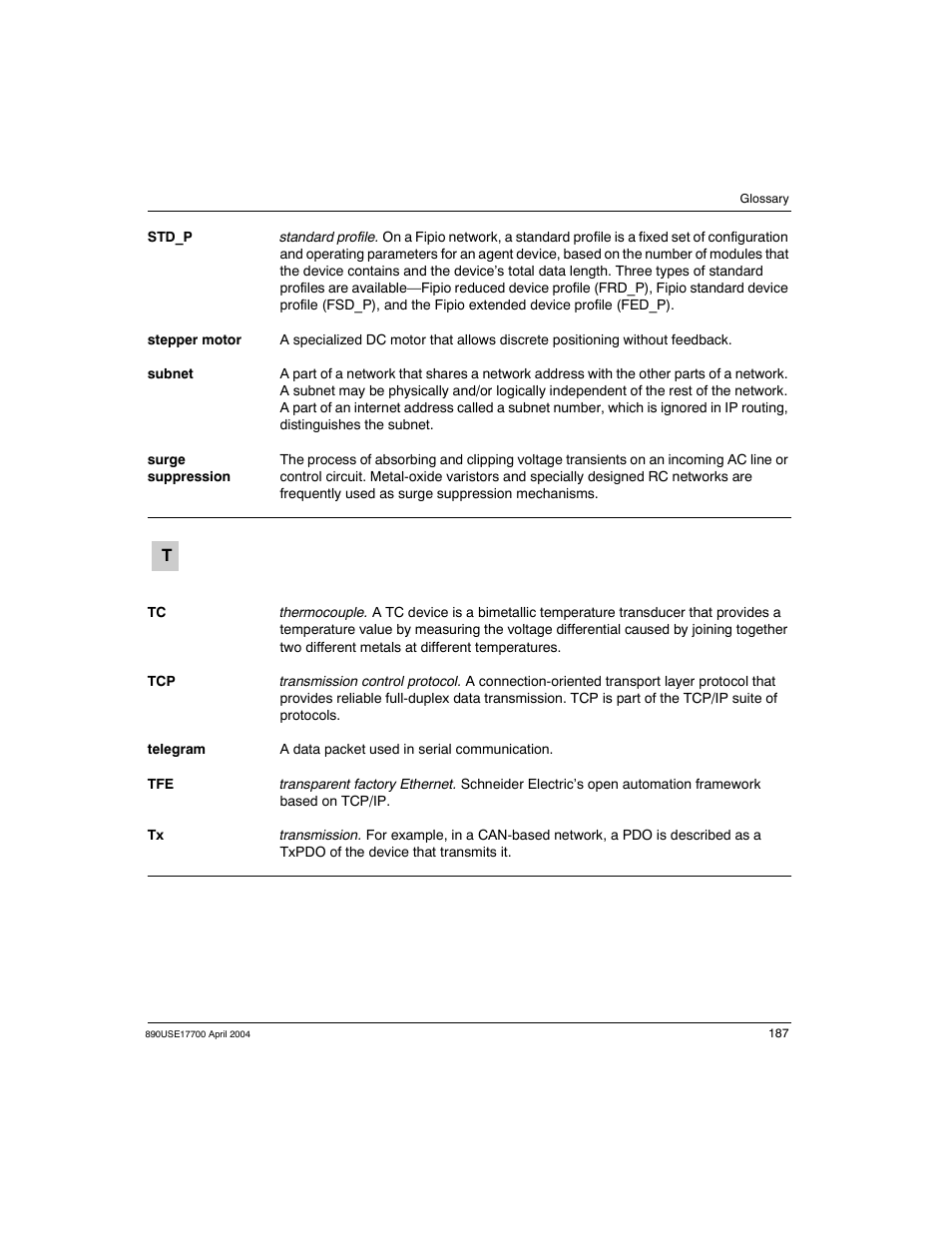 Schneider Electric 890USE17700 User Manual | Page 187 / 194