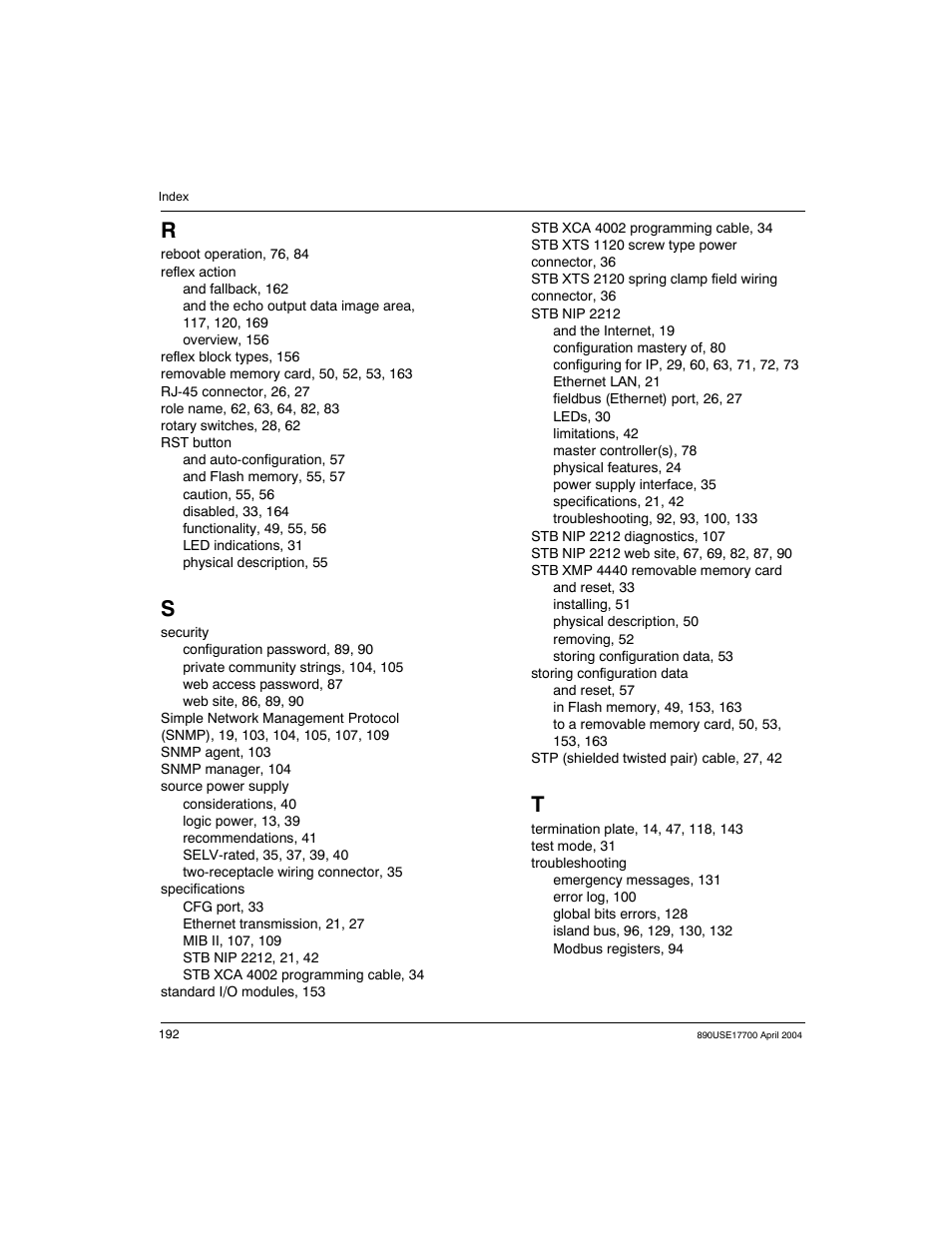 Schneider Electric 890USE17700 User Manual | Page 192 / 194
