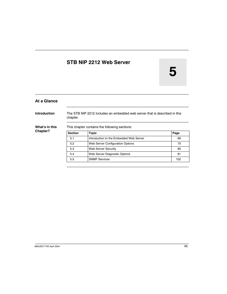Stb nip 2212 web server | Schneider Electric 890USE17700 User Manual | Page 65 / 194