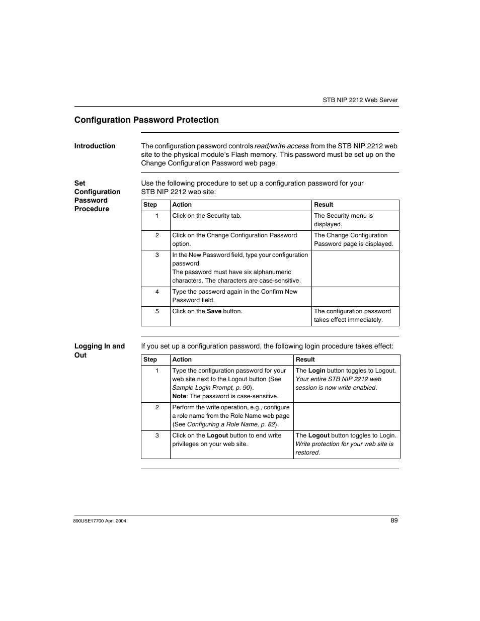 89 ) al, Configuration password protection | Schneider Electric 890USE17700 User Manual | Page 89 / 194