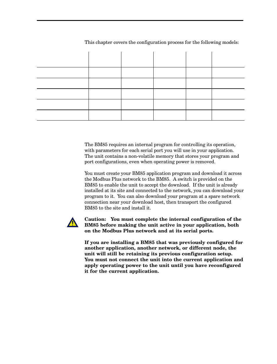 1 before you start, 1 models covered in this chapter, 2 an overview of the configuration process | Schneider Electric Modicon BM85 User Manual | Page 68 / 110