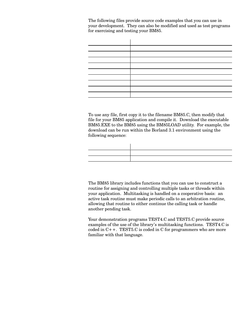 3 test and demonstration source files, 4 multitasking in your application | Schneider Electric Modicon BM85 User Manual | Page 71 / 110