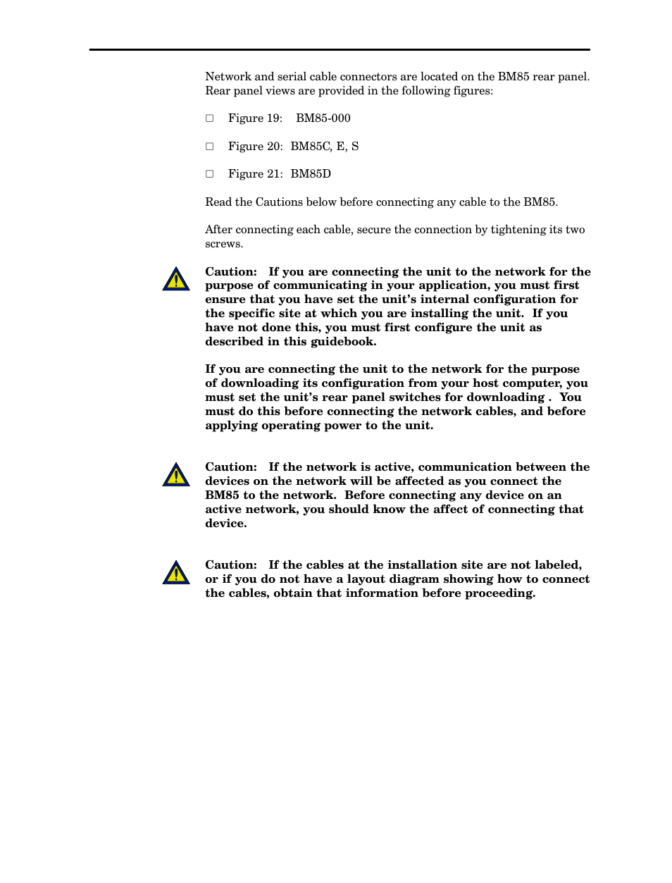 3 connecting the network and serial cables | Schneider Electric Modicon BM85 User Manual | Page 86 / 110